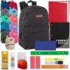 Wholesale 17 Inch Classic Backpack with School Supplies 20 Piece Kit - 12 Colors