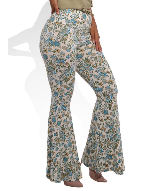 Wholesale Womens High Waist Soft Brushed Wide Flare Pants