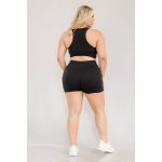 Wholesale Plus Size Athletic Tummy Control Biker shorts With Pockets - Image 4