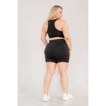 Wholesale Plus Size High Waist Biker Shorts With Side Mesh Pockets - Image 4