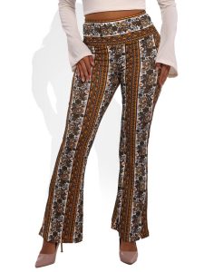 Wholesale Womens High Waist Soft Brushed Flare Pants - Image 4