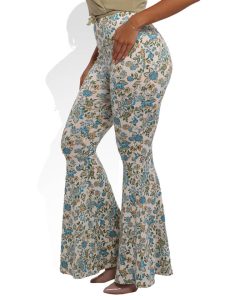 Wholesale Womens High Waist Soft Brushed Wide Flare Pants - Image 4