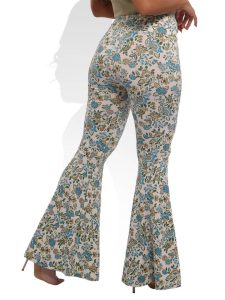 Wholesale Womens High Waist Soft Brushed Wide Flare Pants - Image 3