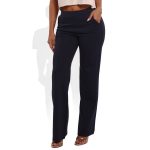 Wholesale Womens  High Waist Ponte Straight Leg Pants - Image 3