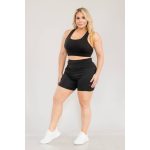 Wholesale Plus Size High Waist Biker Shorts With Side Mesh Pockets - Image 2
