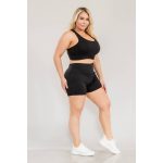 Wholesale Plus Size Athletic Tummy Control Biker shorts With Pockets - Image 3