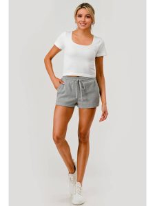Wholesale Womens Drawstring Waffle Textured Shorts W/Pockets - Image 6