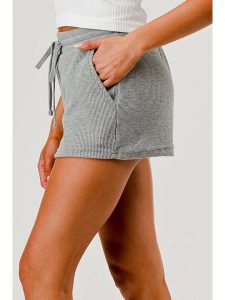 Wholesale Womens Drawstring Waffle Textured Shorts W/Pockets - Image 3