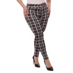 Wholesale Womens Plus Size Treggings Skinny Pants With Self Belt - Image 2