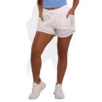 Wholesale Womens Drawstring 2 In 1 Contrast Mesh Running Shorts - Image 10