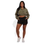 Wholesale Womens Drawstring 2 In 1 Contrast Mesh Running Shorts - Image 7