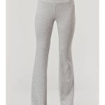 Wholesale Womens High Waist Buttery Soft Flare Pants-Light Heather Grey