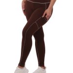 Wholesale  High Waist Fleece Leggings - Tummy Control-Chocolate Brown