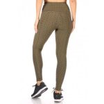Wholesale Womens High Waist Honeycomb Textured Sports Leggings - Image 10